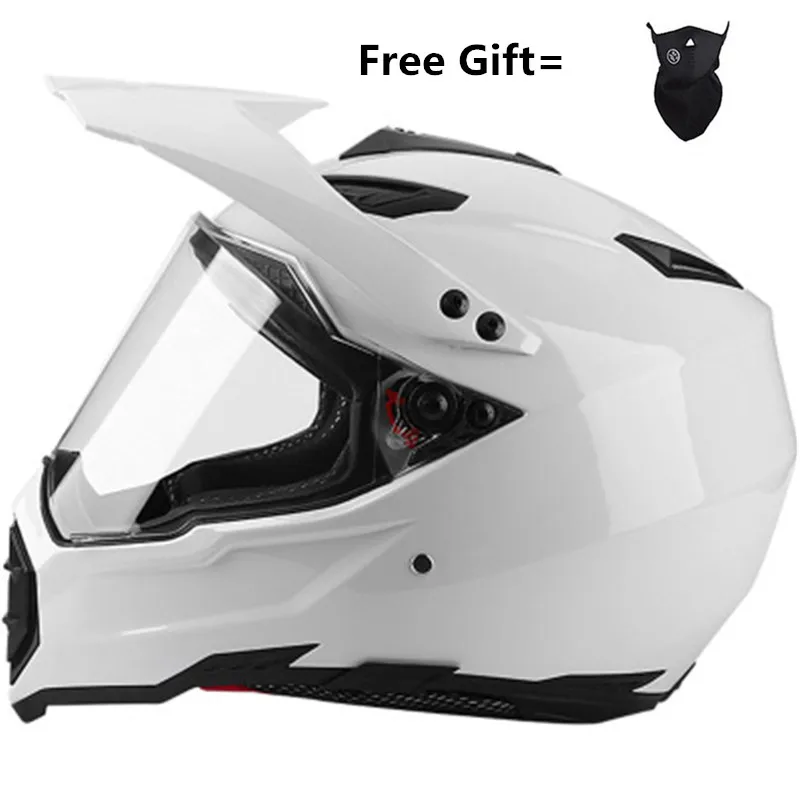 Gloss White Full Face Motorcyc - Crossfit Full Gear ulasan dan harga