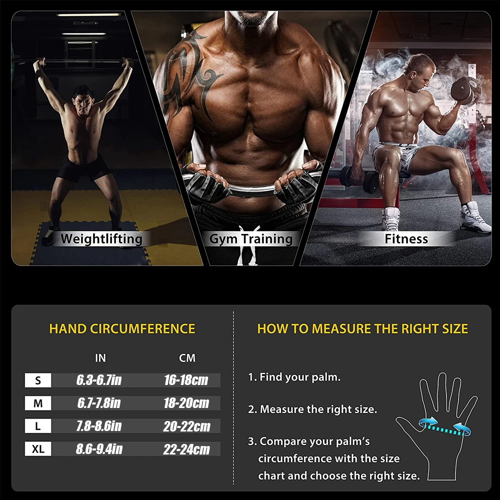 1Pair Half Finger Gym Fitness  - Crossfit G ulasan dan harga